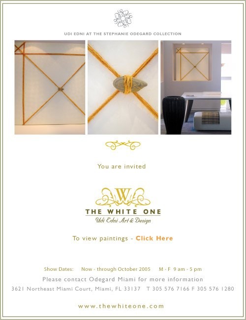 Invitation to The White One at The Stephanie Odegard Collection